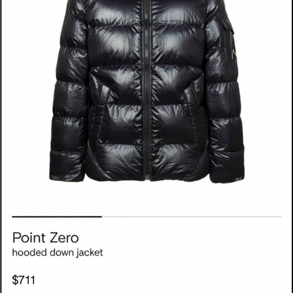 POINT ZERO Hooded Down Jacket Black - Picture 14 of 14